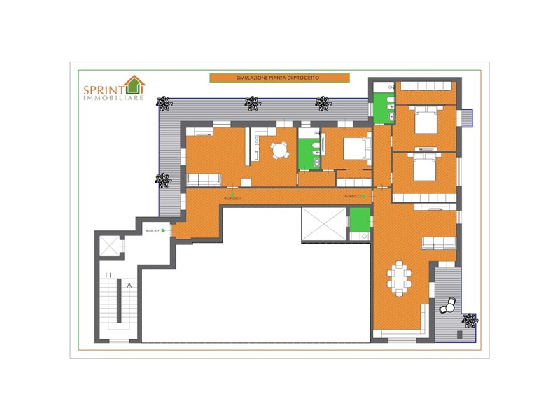 Appartamento in Vendita a Monopoli, 268'000€, 215 m²