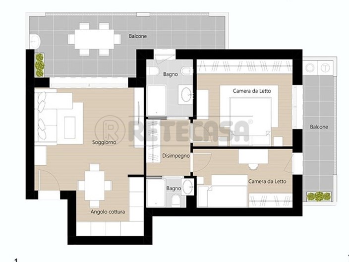 Trilocale in Vendita a Pescara, 256'000&euro;, 89 m²