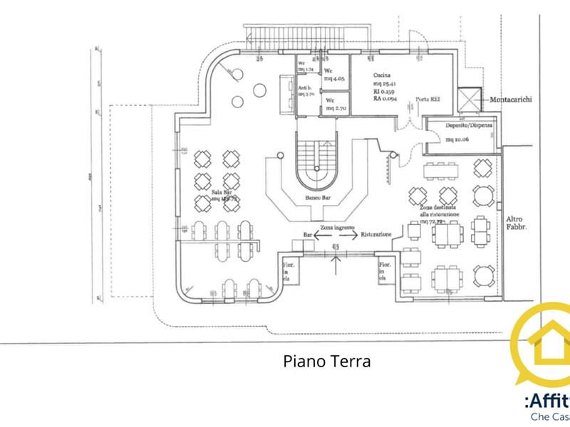Attività commerciale in Affitto a Cesena, zona Borello, 1'000€, 370 m²