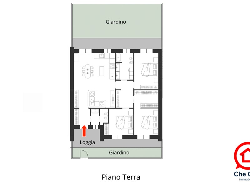 Quadrilocale in Vendita a Ravenna, zona San Zaccaria, 255'000€, 120 m²