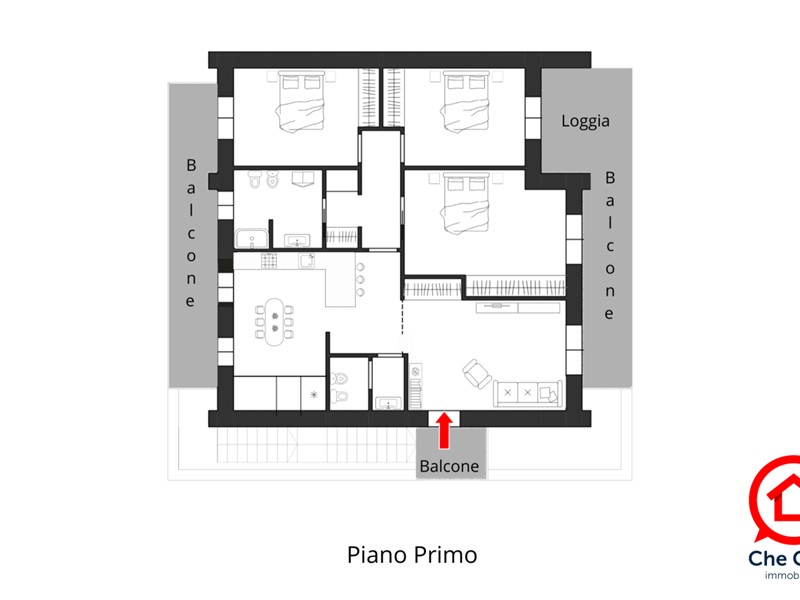 Quadrilocale in Vendita a Ravenna, zona San Zaccaria, 239'000€, 120 m²