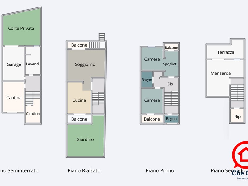 Casa Semi Indipendente in Vendita a Cesena, zona Torre del Moro, 465'000€, 182 m², con Box