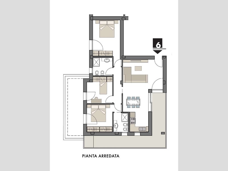 Appartamento in Vendita a Valsamoggia, zona Monteveglio, 312'000€, 118 m², con Box