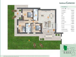 Appartamento in Vendita a Vigonza, 270'000€, 180 m², con Box