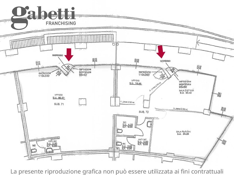 Ufficio in Affitto a Portogruaro, 2'500€, 170 m²