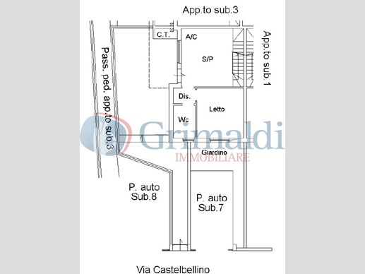 Trilocale in Vendita a Roma, 140'000€, 48 m²