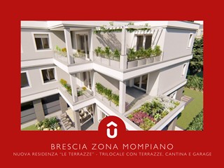 Trilocale in Vendita a Brescia, zona Mompiano, 461'200€, 113 m², con Box