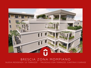 Trilocale in Vendita a Brescia, zona Mompiano, 554'800€, 139 m², con Box