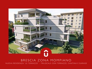 Trilocale in Vendita a Brescia, zona Mompiano, 554'800€, 139 m², con Box
