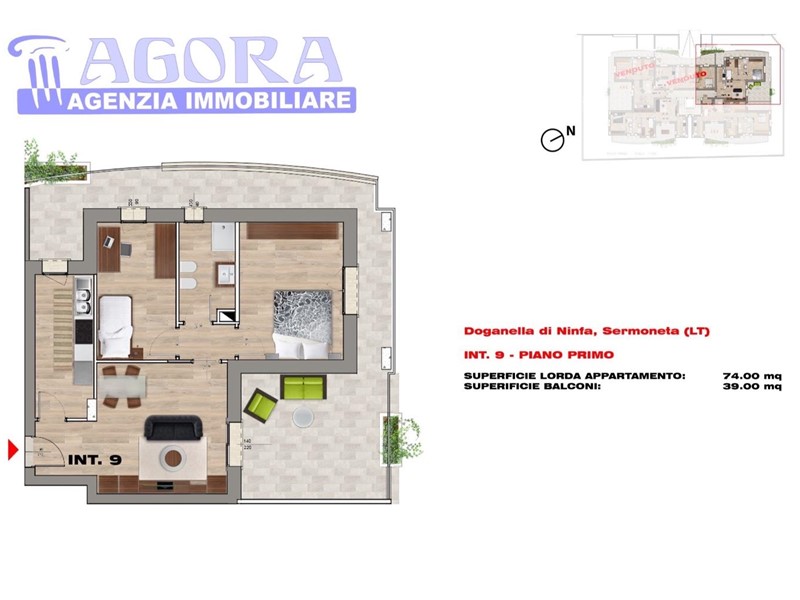Quadrilocale in Vendita a Sermoneta, zona Carrara Ponte Nuovo, 175'000€, 74 m²