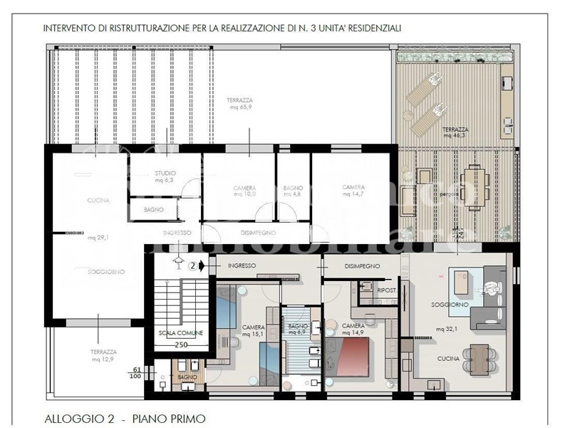 Quadrilocale in Vendita a Cascina, 295'000€, 96 m²