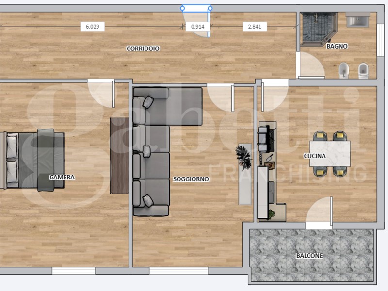 Trilocale in Vendita a Avezzano, 58'000€, 60 m², arredato