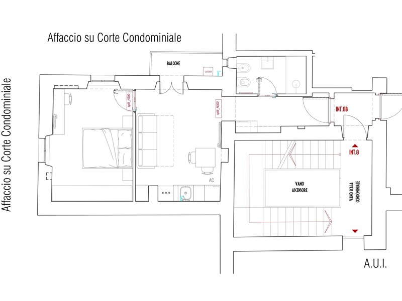 Bilocale in Vendita a Roma, 450'000€, 52 m²