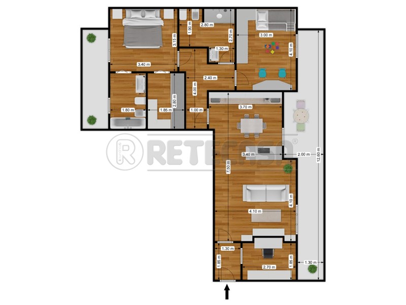 Trilocale in Vendita a Bisceglie, zona S. Francesco, 205'000€, 95 m², con Box