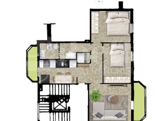 Trilocale in Vendita a Trezzano sul Naviglio, 189'000€, 100 m², arredato