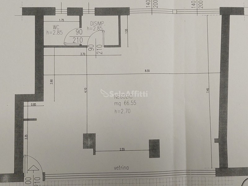 Ufficio in Affitto a Melzo, zona Centro Storico, 900€, 70 m²