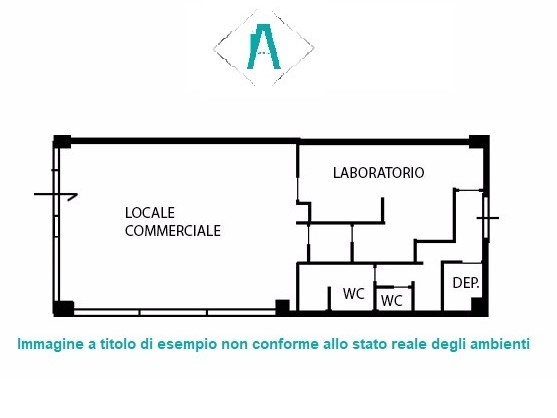 Immobile commerciale in Vendita a Alessandria, 15'989€, 54 m²