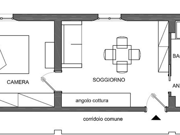 Bilocale in Vendita a Bologna, 143'000€, 41 m²