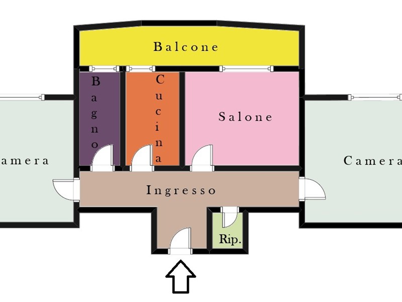 Trilocale in Vendita a Roma, 279'000€, 85 m²