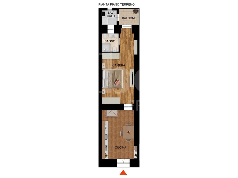 Bilocale in Vendita a San Germano Chisone, 33'000€, 48 m², arredato