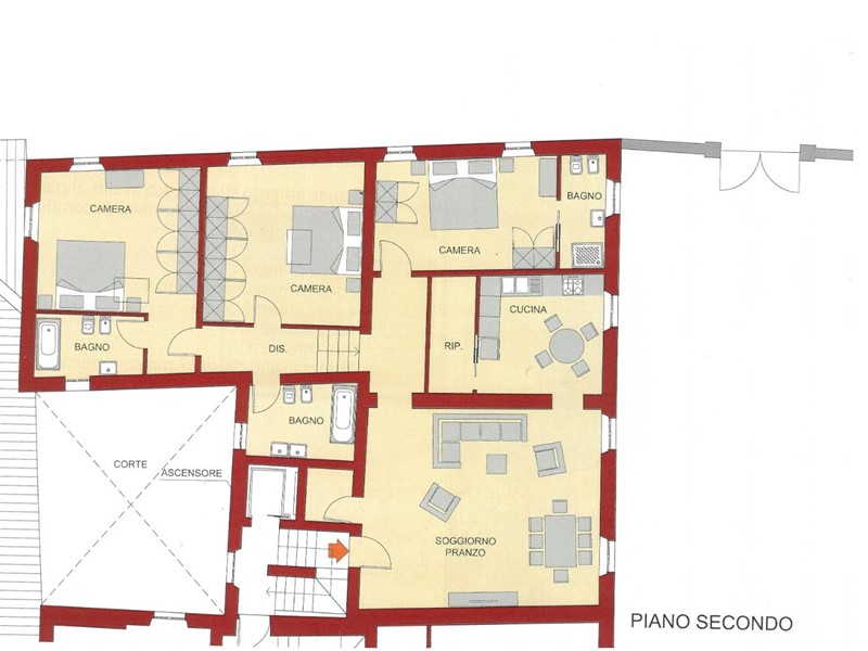 Appartamento in Vendita a Siena, 450'000€, 170 m²