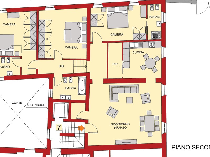 Appartamento in Vendita a Sovicille, zona Carpineto, 450'000€, 170 m²