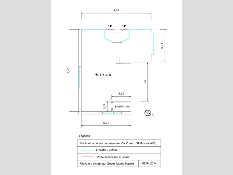 Negozio in Affitto a Masone, zona Centro, 400€, 60 m²