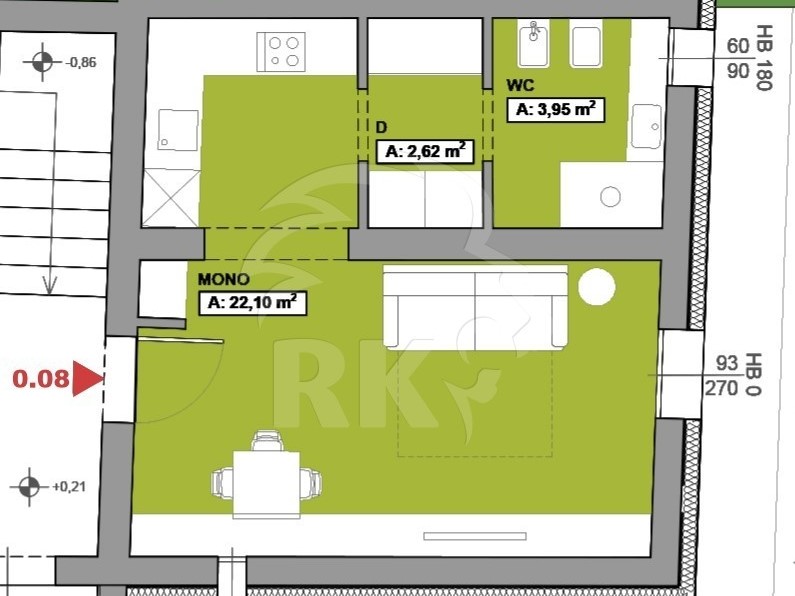 Monolocale in Vendita a Bologna, zona Centro Storico, 225'000€, 35 m²