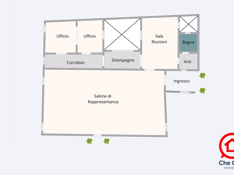 Ufficio in Vendita a Cesena, zona Centro storico, 480'000€, 260 m²
