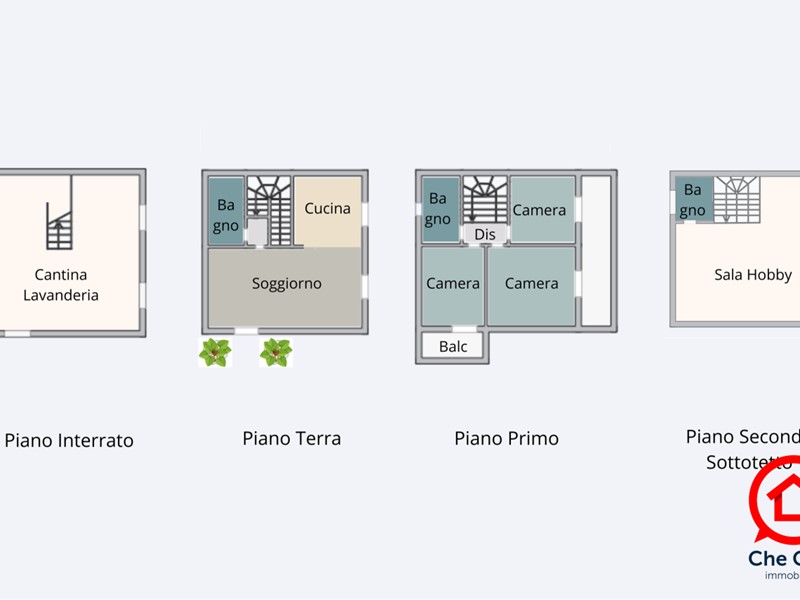 Casa Semi Indipendente in Vendita a Cesena, zona Sant'Andrea in Bagnolo, 279'000€, 230 m², con Box