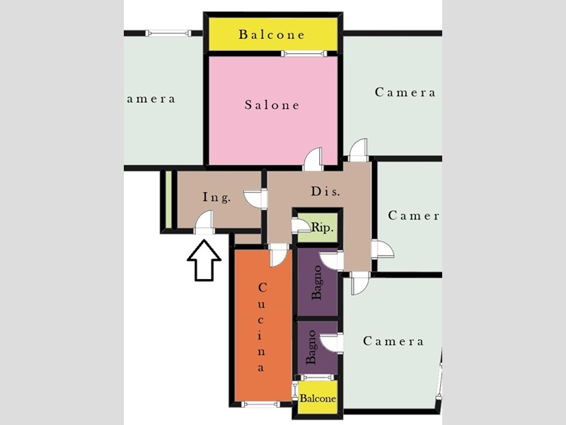 Appartamento in Vendita a Roma, 298'000€, 128 m²