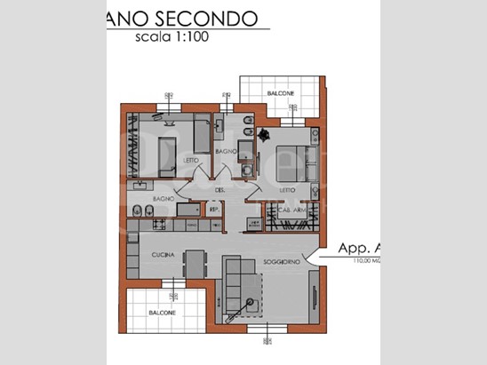 Trilocale in Vendita a Piacenza, 363'000€, 110 m²