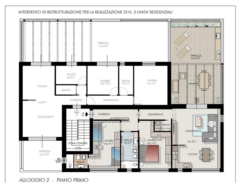 Quadrilocale in Vendita a Cascina, 295'000€, 85 m²