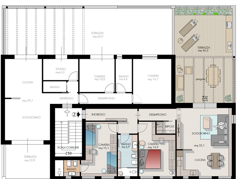 Quadrilocale in Vendita a Cascina, 295'000€, 96 m²