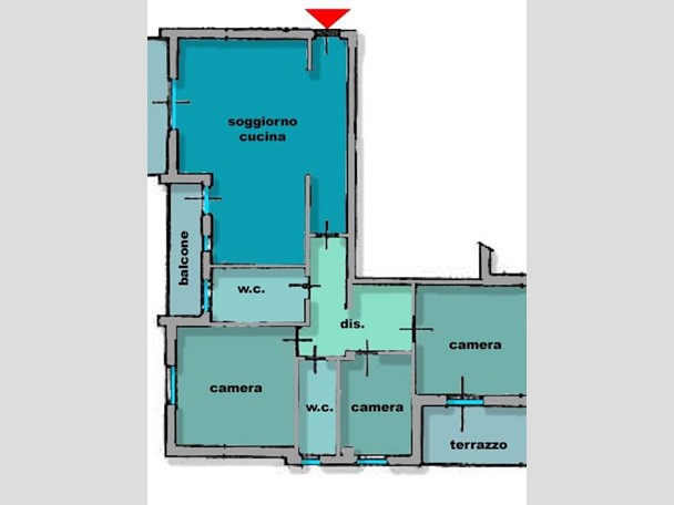 Appartamento in Vendita a Porto San Giorgio, 187'000€, 120 m²