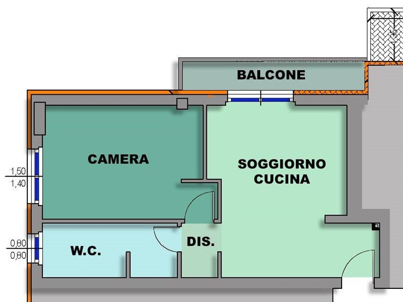 Bilocale in Vendita a Fermo, 126'000€, 47 m²