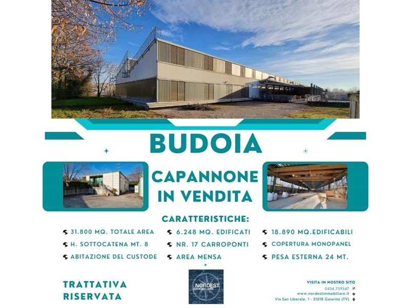 Capannone in Vendita a Budoia, 6248 m²
