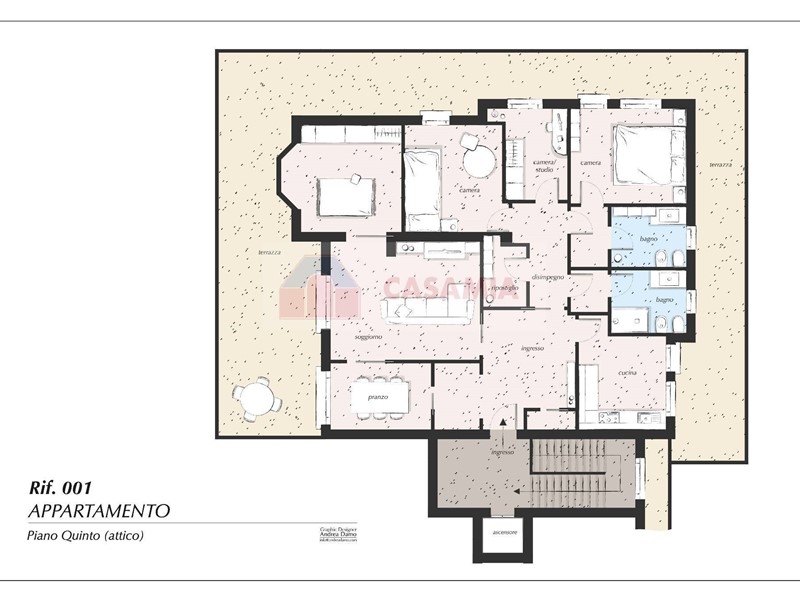 Attico in Vendita a Oderzo, 175 m²