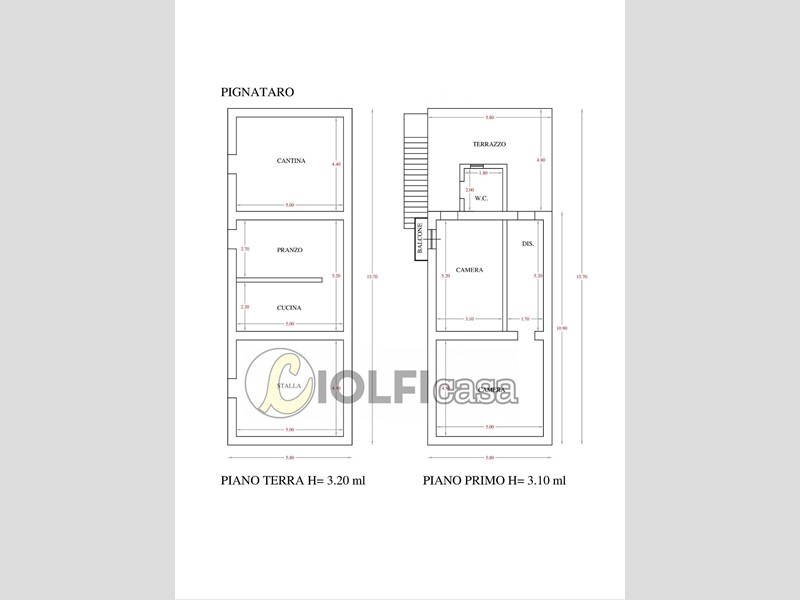 Rustico in Vendita a Pignataro Interamna, 80'000€, 182 m²