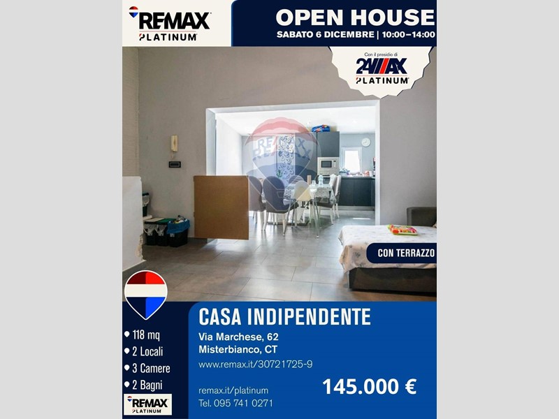 Casa Indipendente in Vendita a Misterbianco, 145'000€, 118 m²