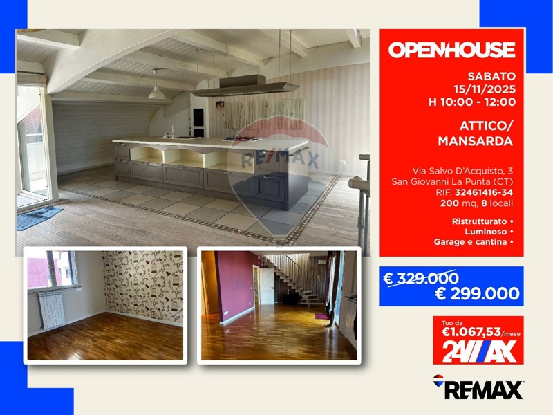 Attico in Vendita a San Giovanni la Punta, 299'000€, 200 m²