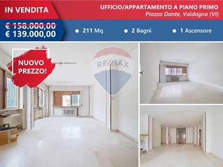Ufficio in Vendita a Valdagno, 139'000&euro;, 211 m²