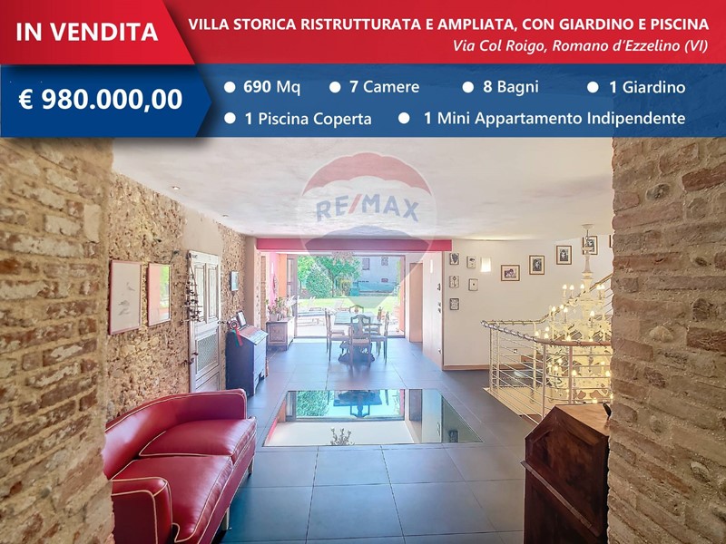 Villa in Vendita a Romano d'Ezzelino, 980'000€, 760 m²