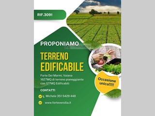 Terreno edificabile in Vendita a Forte dei Marmi, 600'000€, 2060 m²