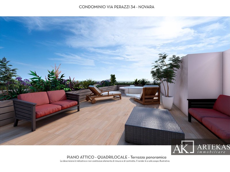 Attico in Vendita a Novara, 650'000€, 185 m²