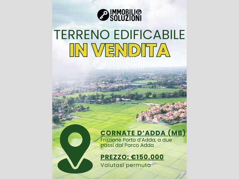 Terreno edificabile in Vendita a Cornate d'Adda, 150'000€, 1050 m²