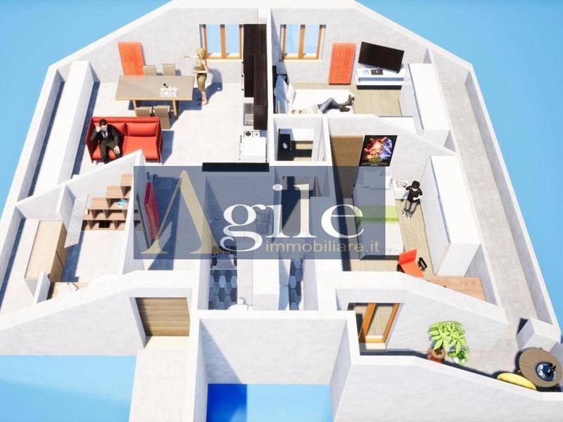 Trilocale in Vendita a Monsampolo del Tronto, 98'000€, 98 m²