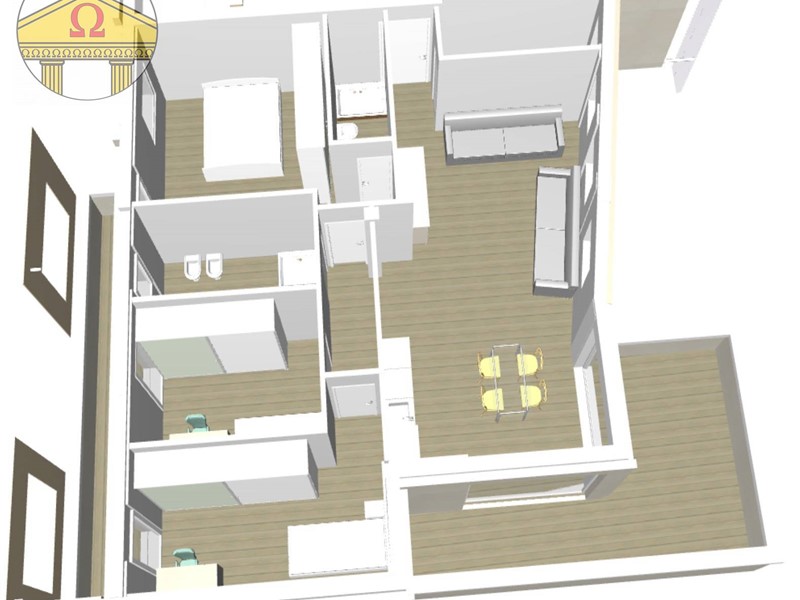 Attico in Vendita a Treviso, 360'000€, 123 m²