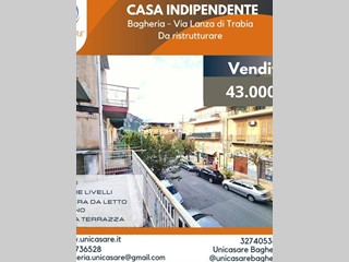 Casa Indipendente in Vendita a Bagheria, 43'000€, 80 m²