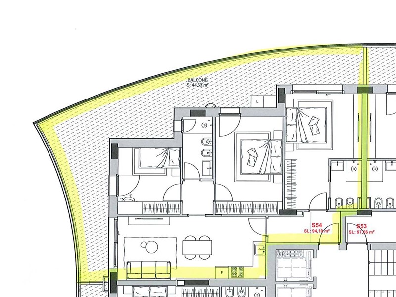 Quadrilocale in Vendita a Pesaro, 499'000&euro;, 109 m²